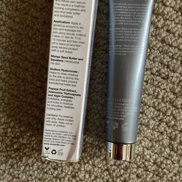 NEW Cosmedix Restore Moisture-Rich Mask 1.3 oz Moisturizing Face Mask NIB - Picture 10 of 12